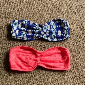 Blue and Pink Bandeaus !